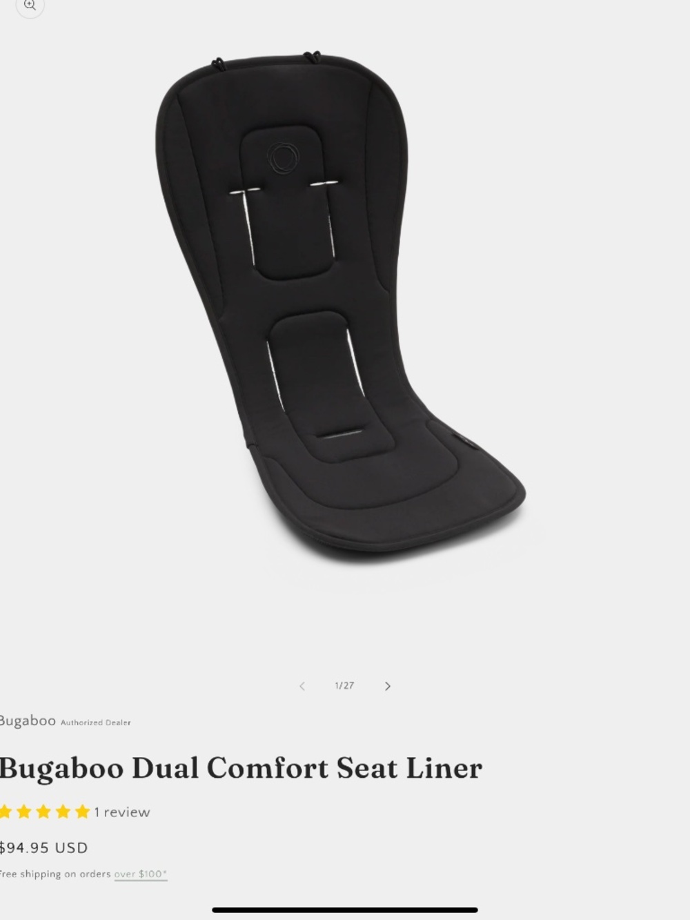 Bugaboo seat liner black